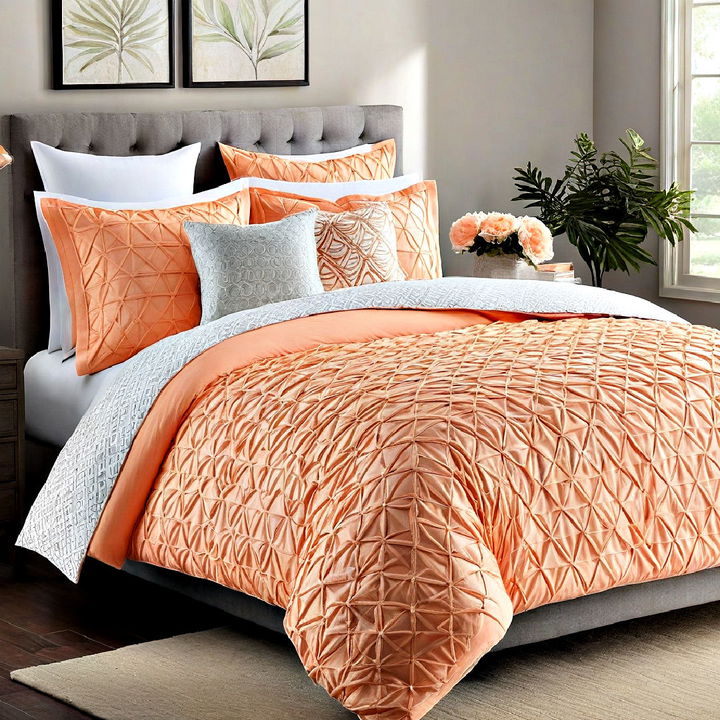 peach duvet cover for a cozy update