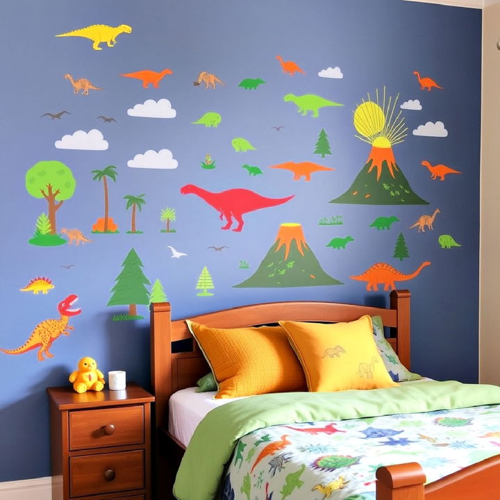 peel and stick dinosaur wall decals