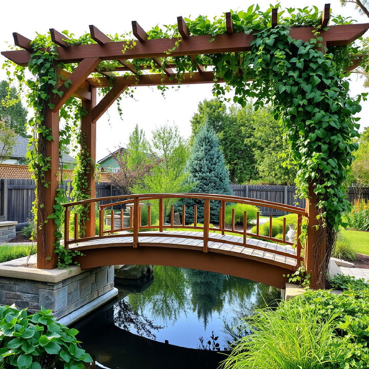 pergola bridge to add enchanting touch