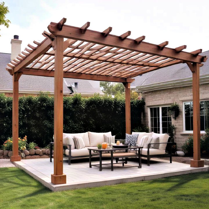 pergola roof for maximum shade