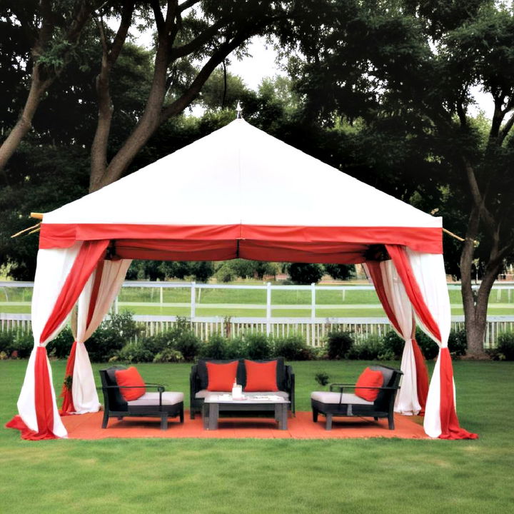 pergola tent for a shaded retreat