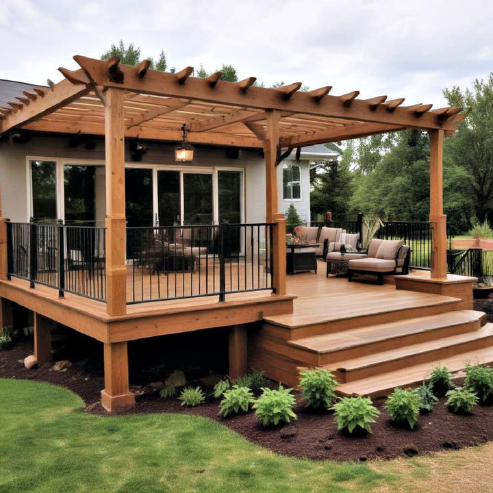 pergola topped deck to create an airy sanctuary