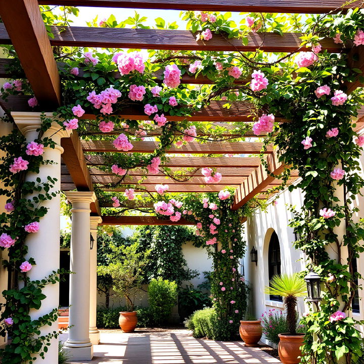 pergolas with climbing vines