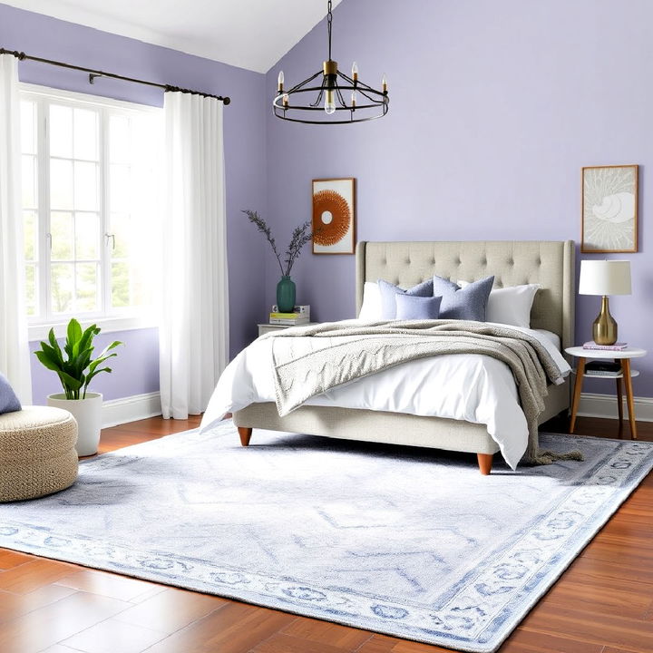 periwinkle area rug to ground your space