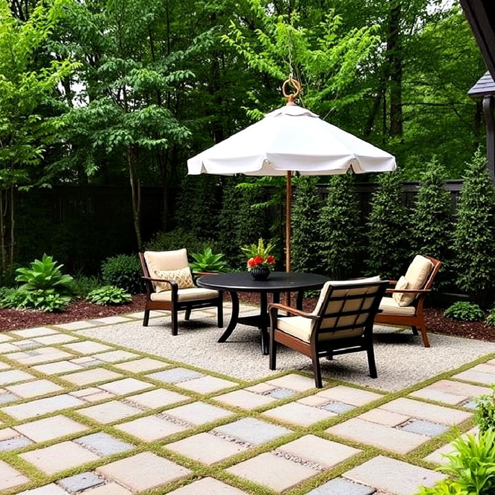 permeable pavers patio floor