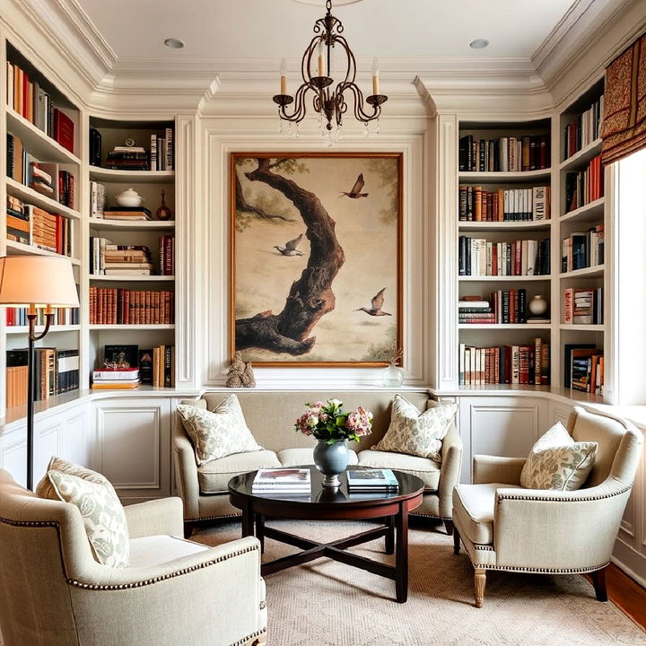 personal library french interior