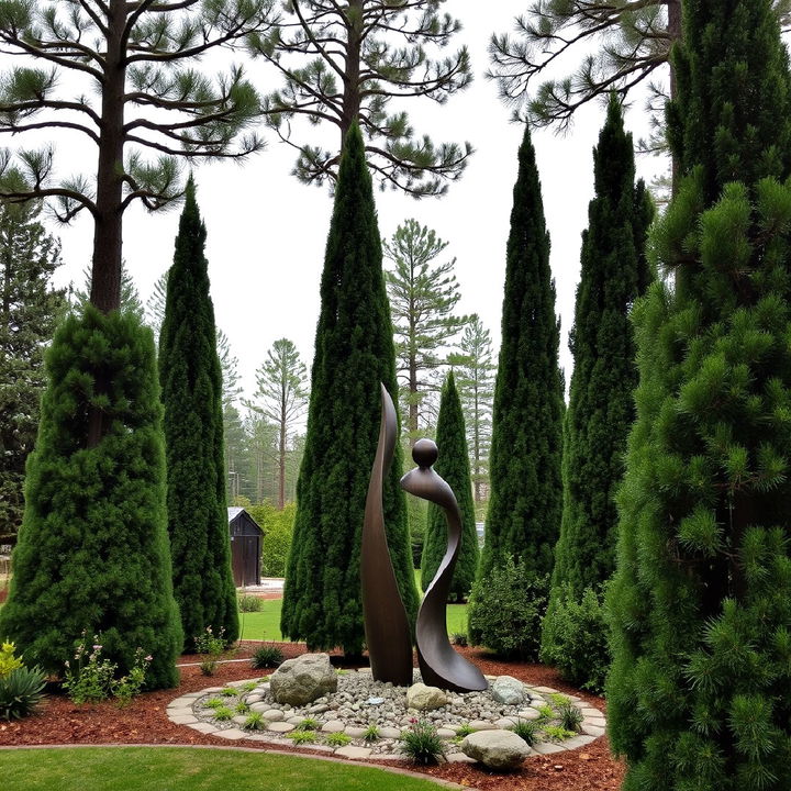 pine tree art installation