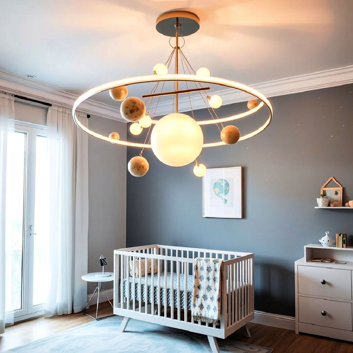 planetary chandelier to light up your nursey