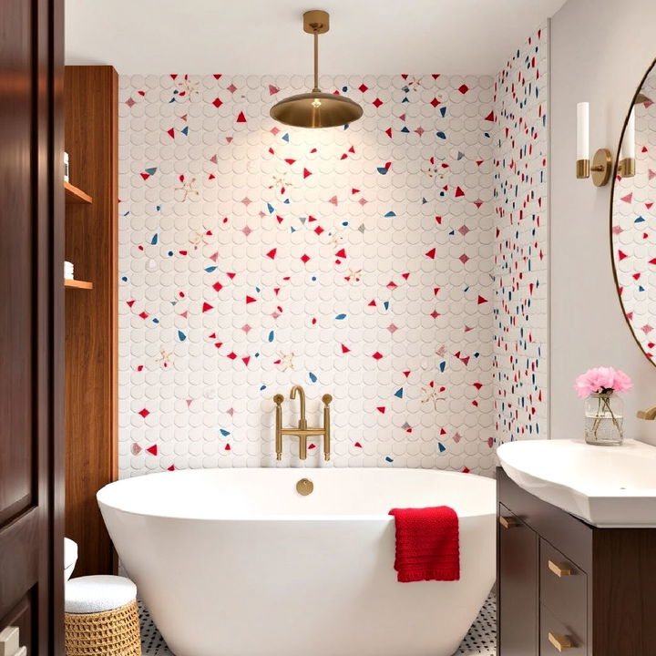 playful confetti bathroom tile idea