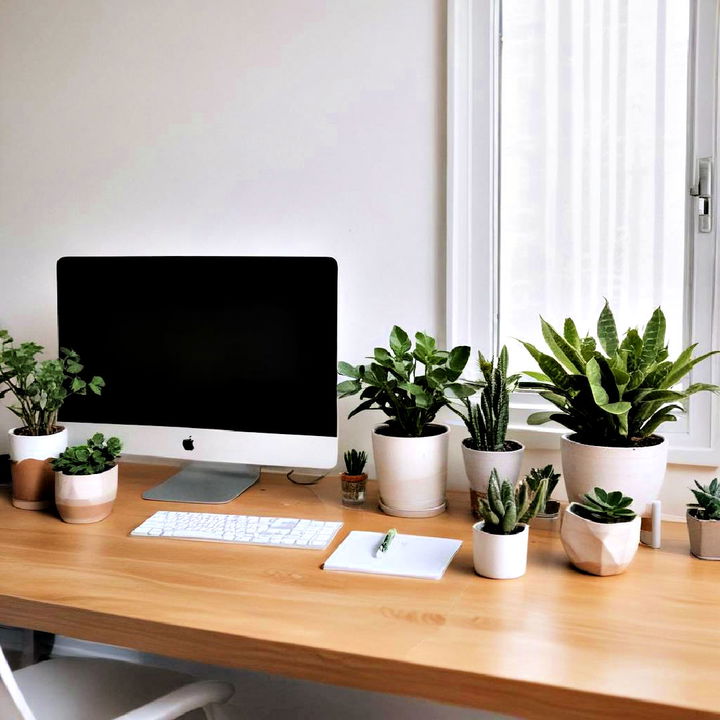 pleasant plant decor for your desk