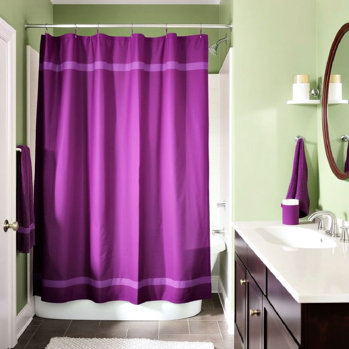 plum shower curtain for bathroom