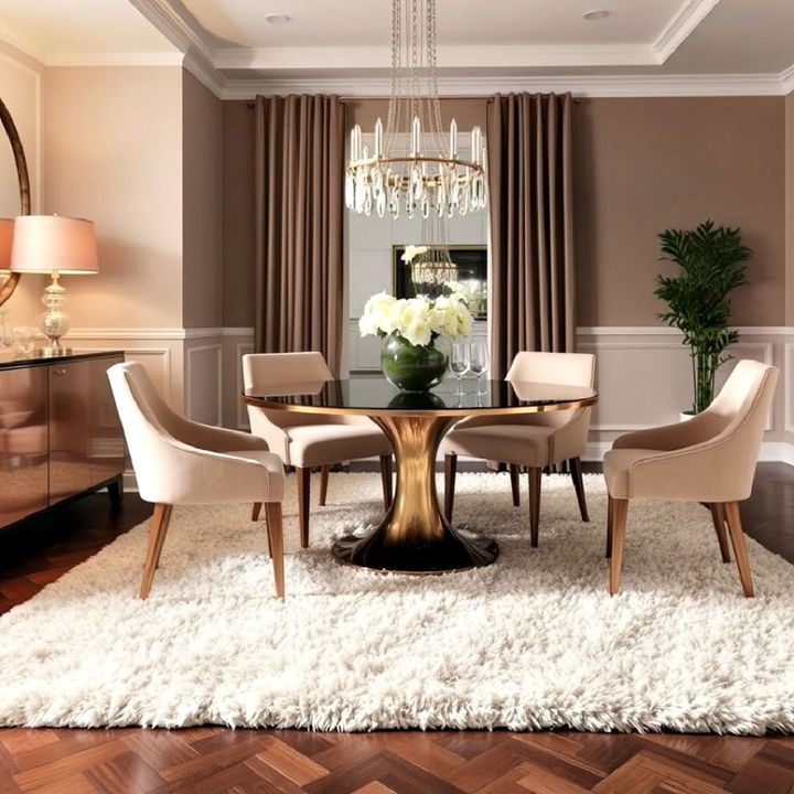 plush dining area rug for a luxurious feel