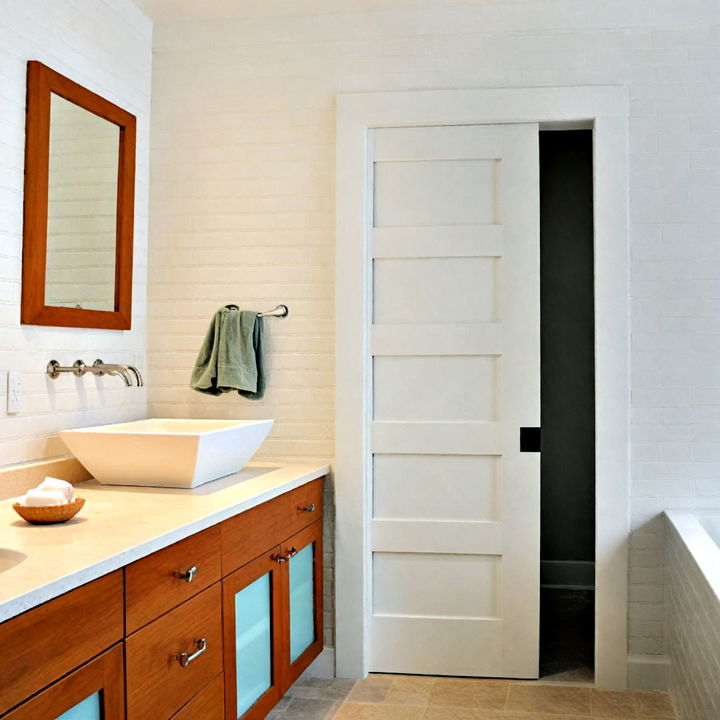 pocket door for jack and jill bathroom