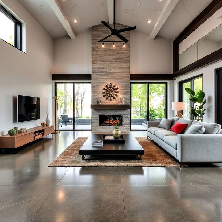 polished concrete floor