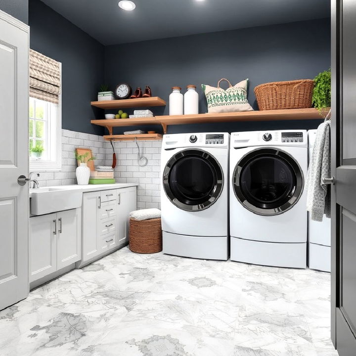 porcelain tile laundry room