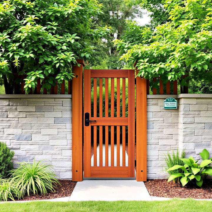 privacy slat garden gate