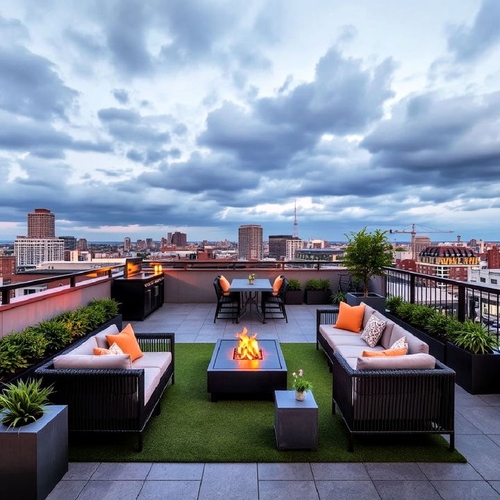 private rooftop terrace for relaxation