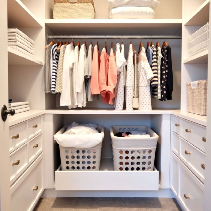 pull out hamper drawer keeps laundry tucked away