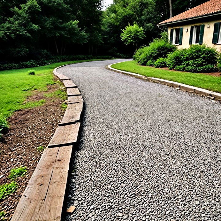 railroad ties driveway edging