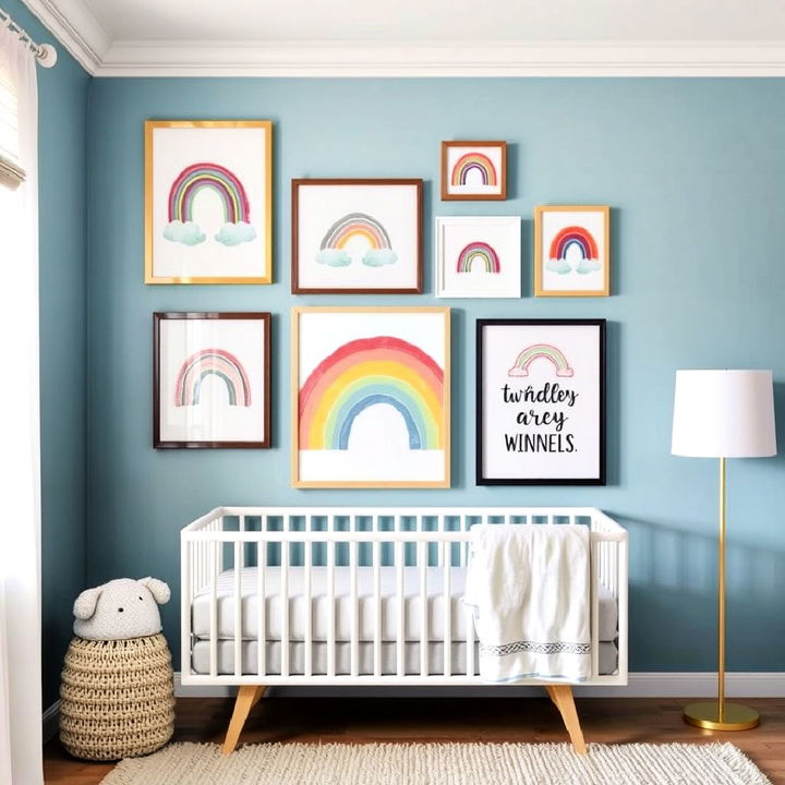 rainbow wall art for nursery