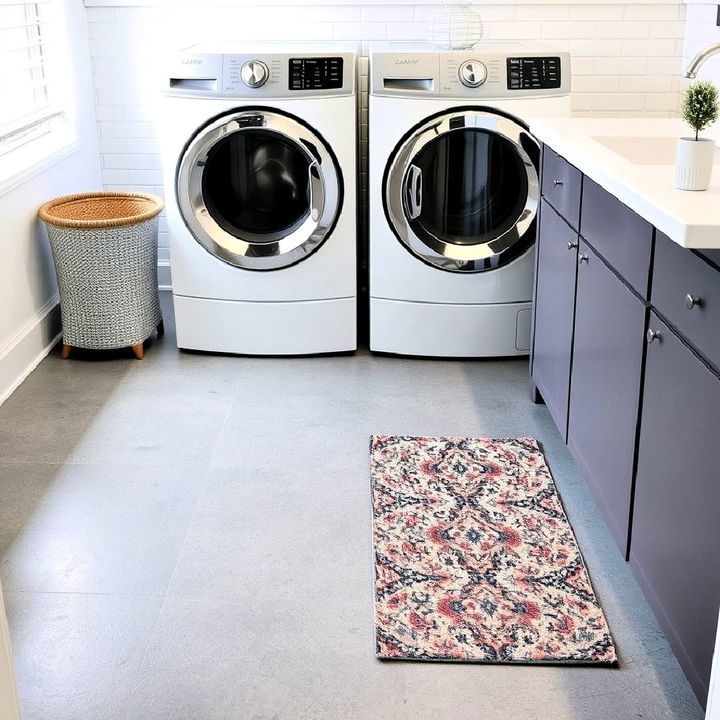 raised concrete laundry room floor