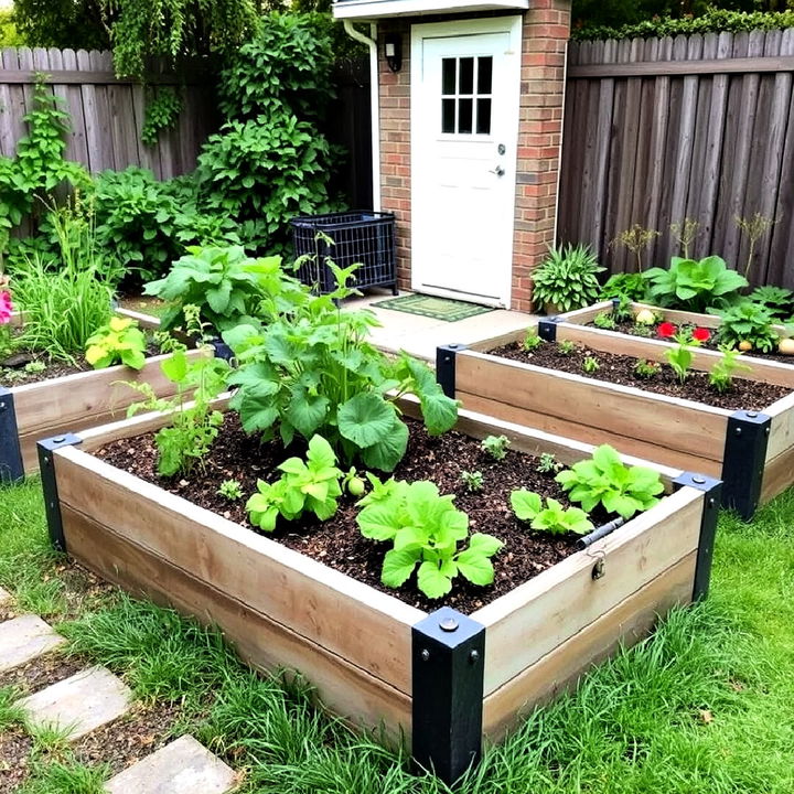 raised garden beds to enhance landscape