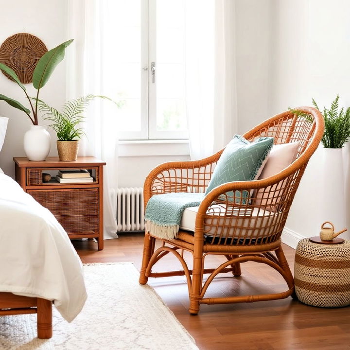 rattan accent chair for bedroom