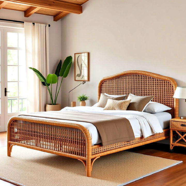 rattan bed frame