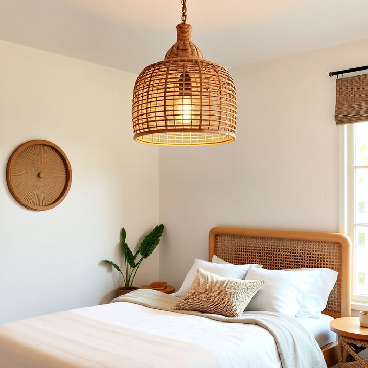 rattan hanging light fixture