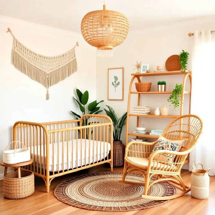 rattan nursery furniture for an earthy feel