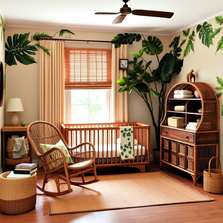 rattan or wicker furniture for nursery