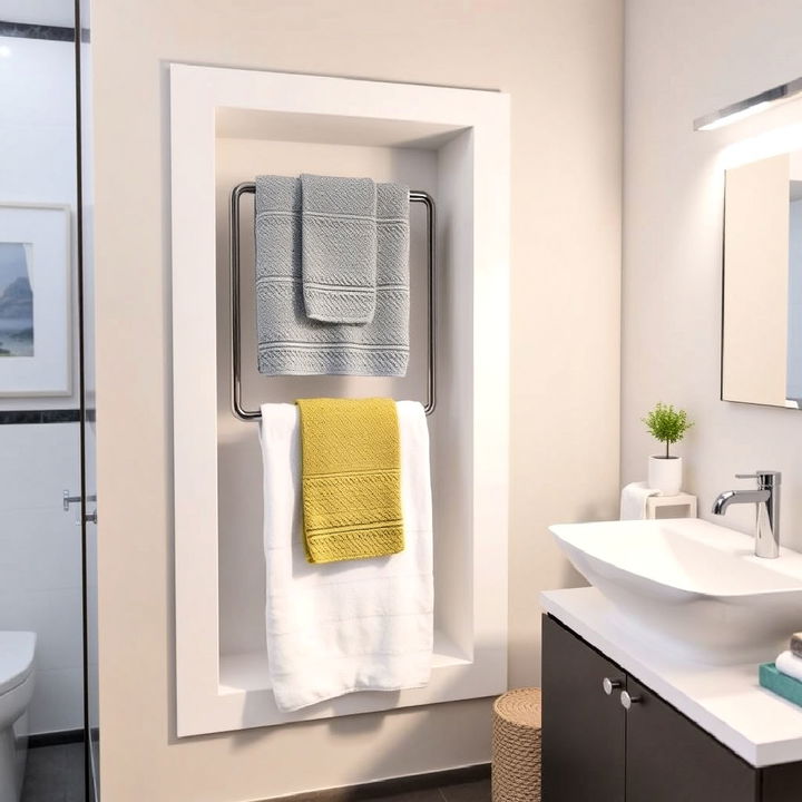 recessed towel niche