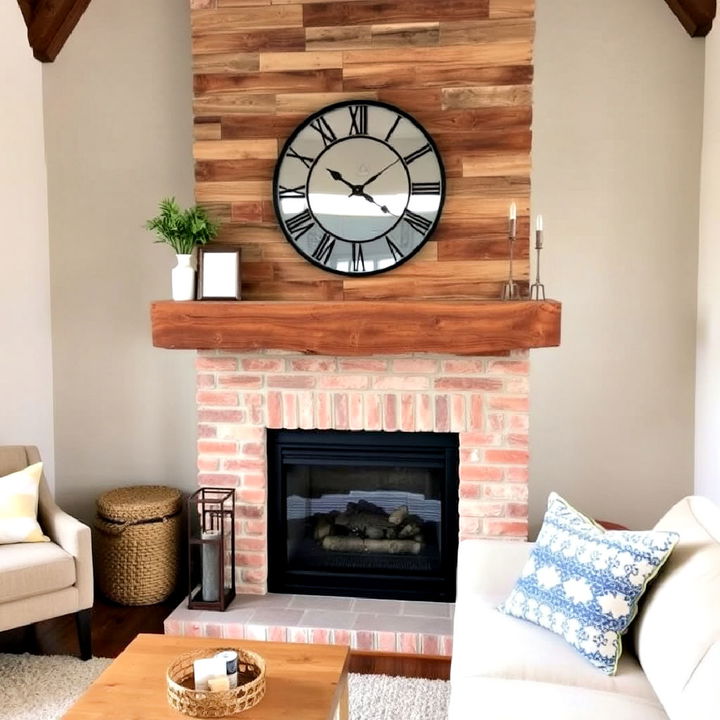 reclaimed barn wood mantel