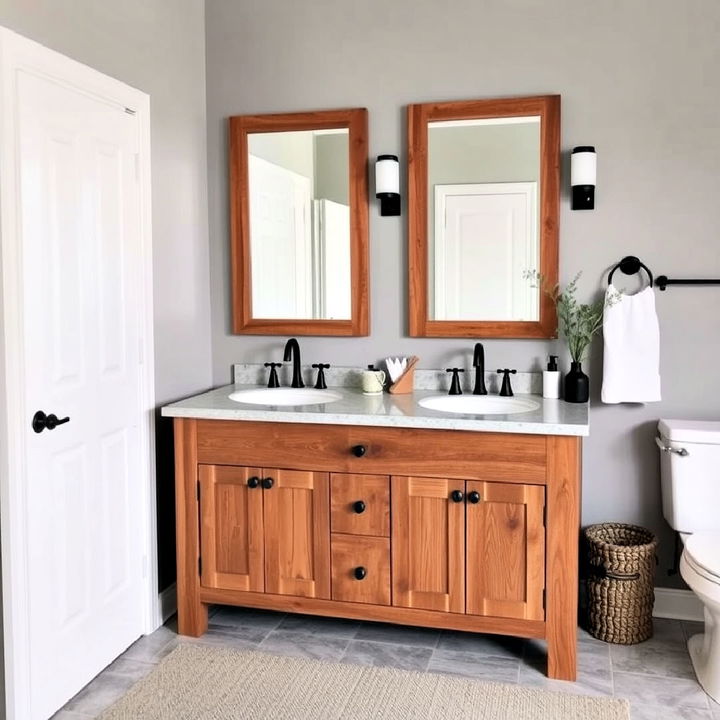 reclaimed wood bathroom vanity