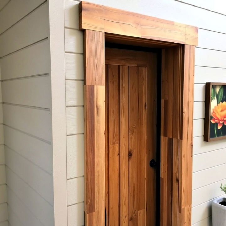 reclaimed wood door trim