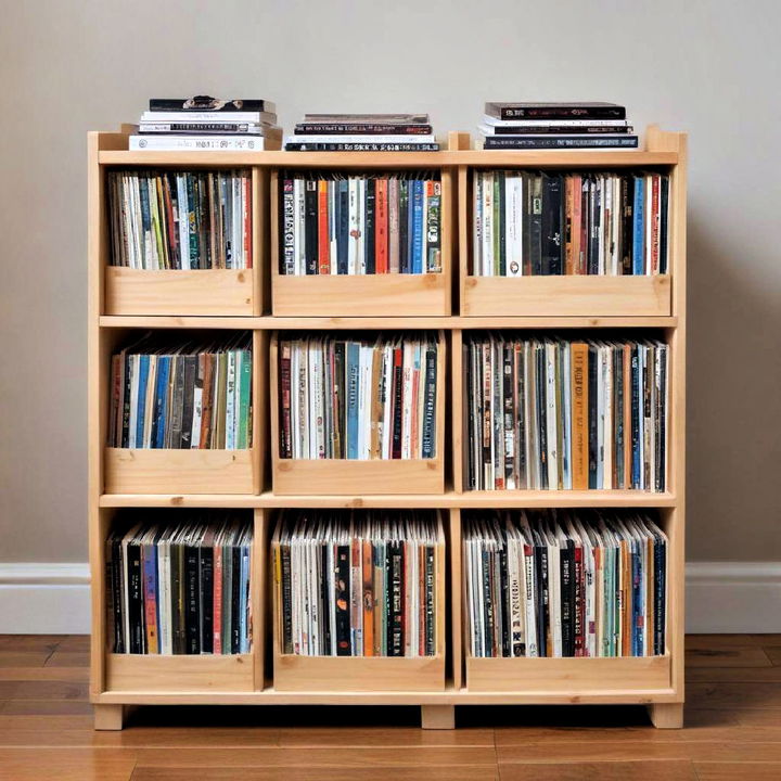 record crates to store vinyl records