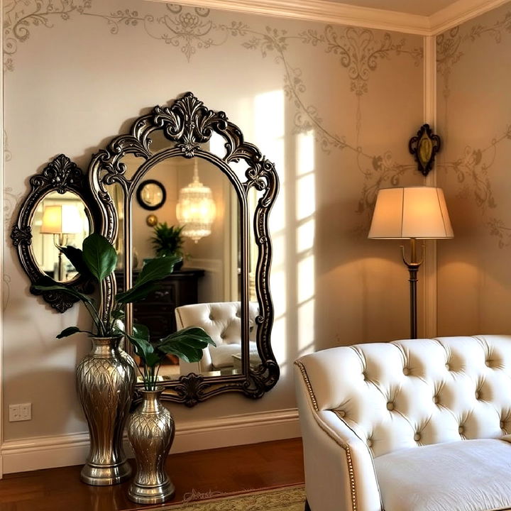 reflective surfaces art nouveau interior design