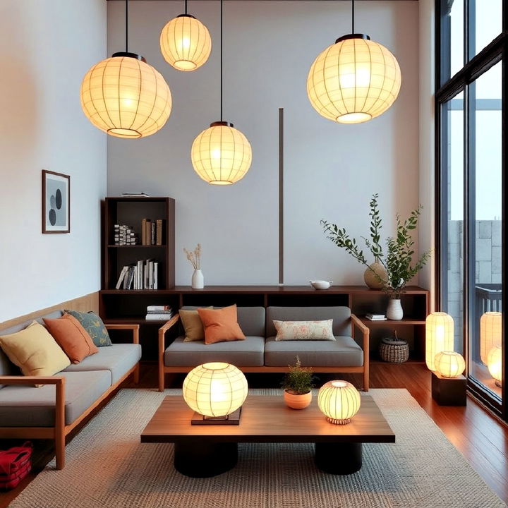 rice paper lanterns for soft lighting