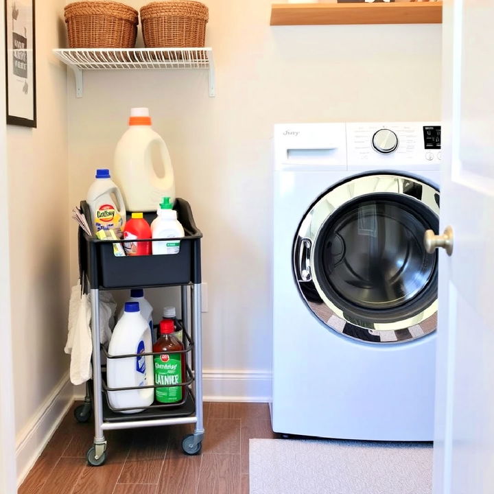 rolling cart for a small laundry room