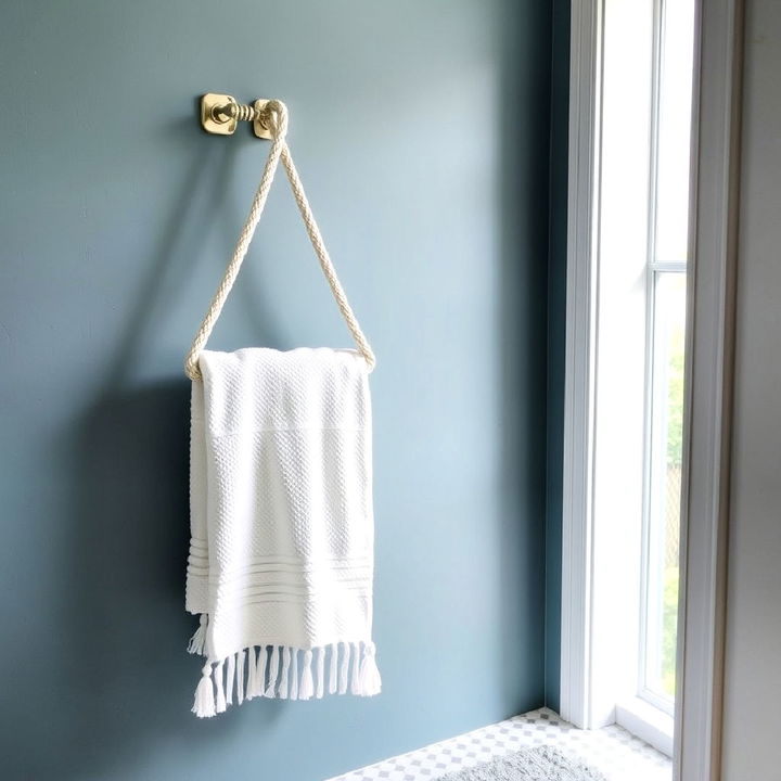 rope towel holder for bathroom