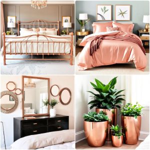 rose gold bedroom ideas