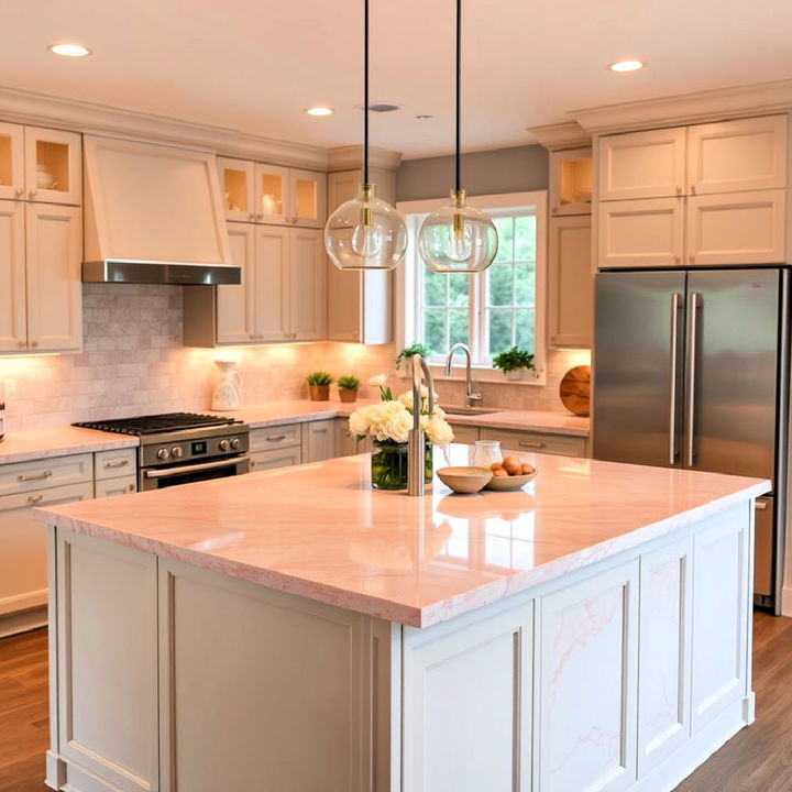 rose quartz countertop