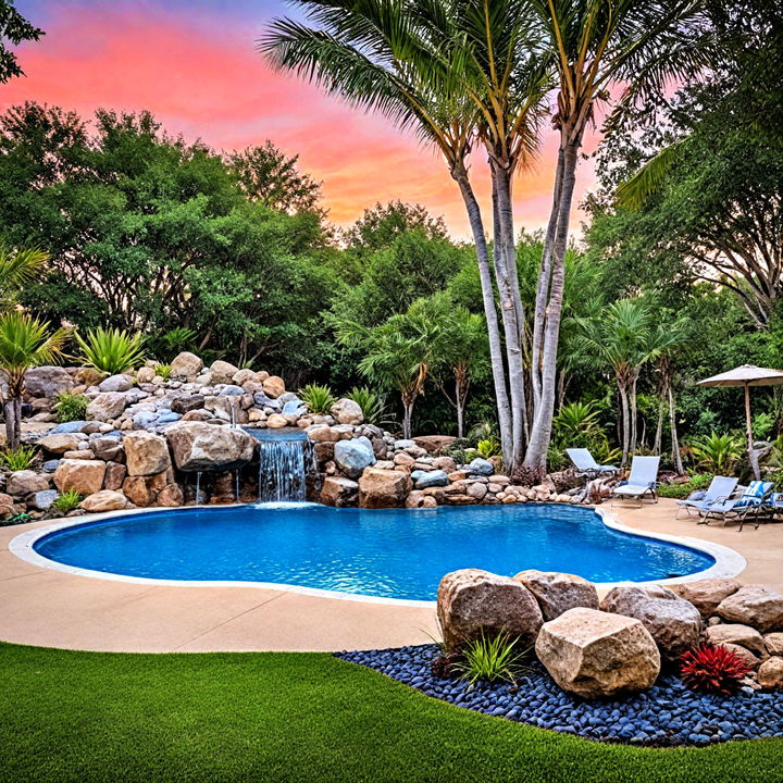 rustic and stunning rocky cove lagoon pool