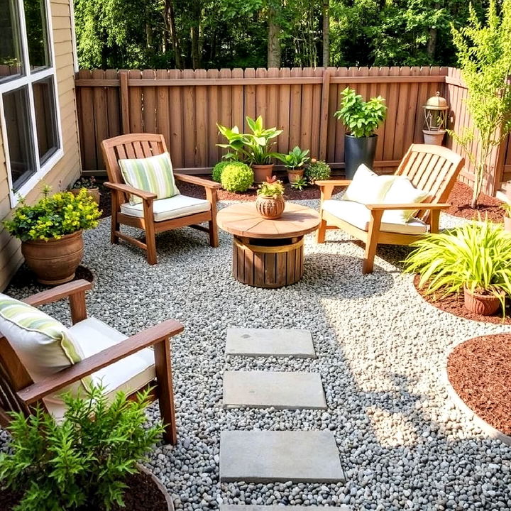 rustic charm with gravel flooring