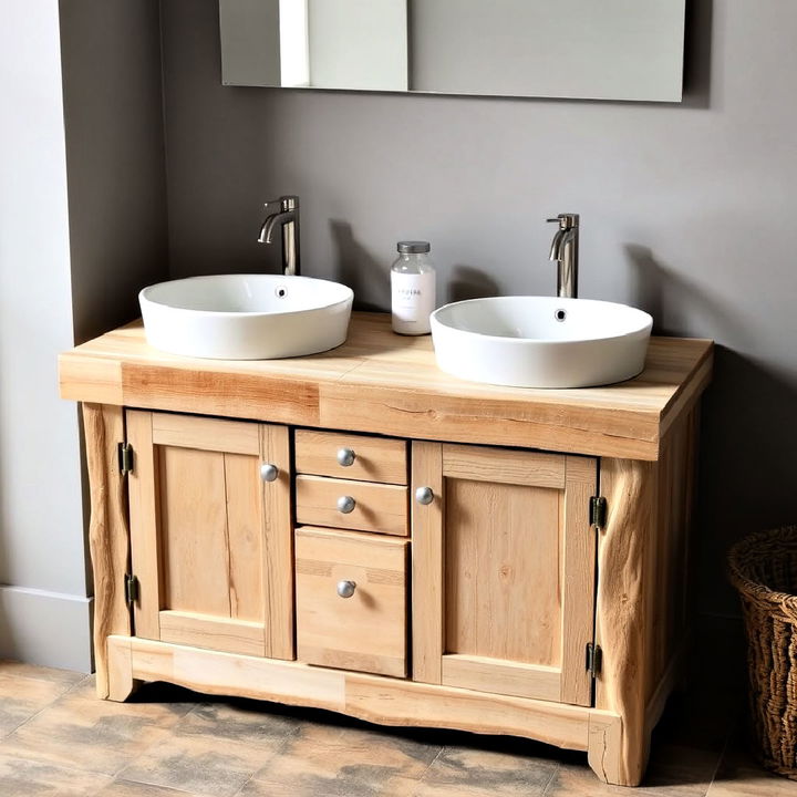 rustic driftwood vanity for bathroom