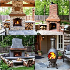 rustic outdoor fireplace ideas