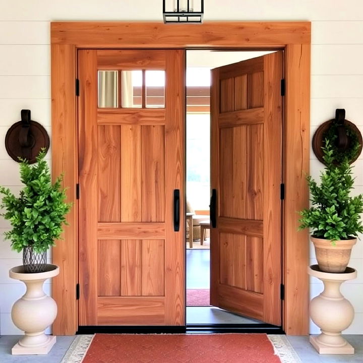 rustic patio wooden door