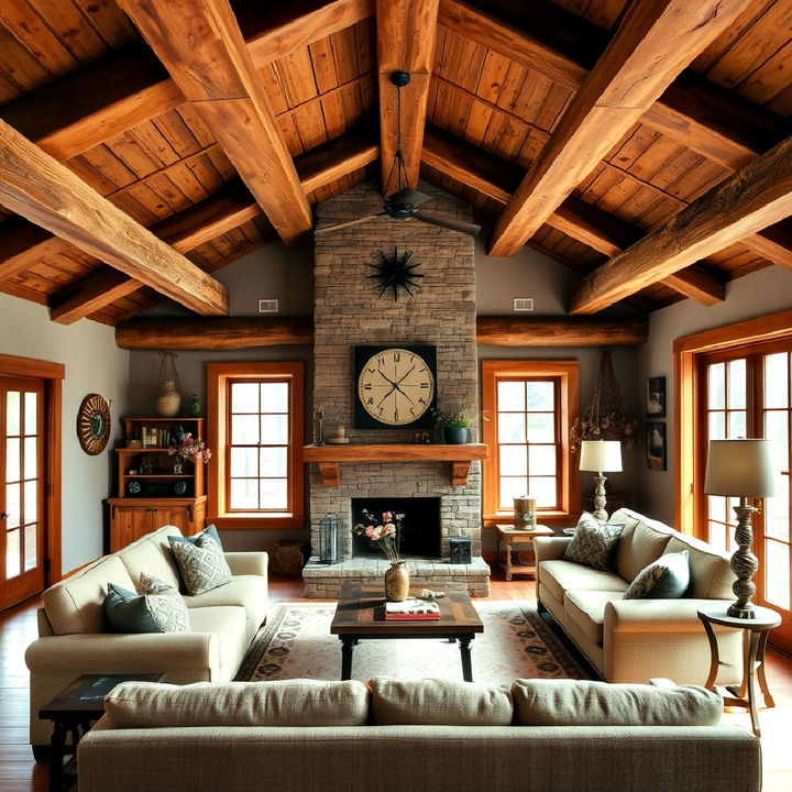 rustic wood beams for ceiling