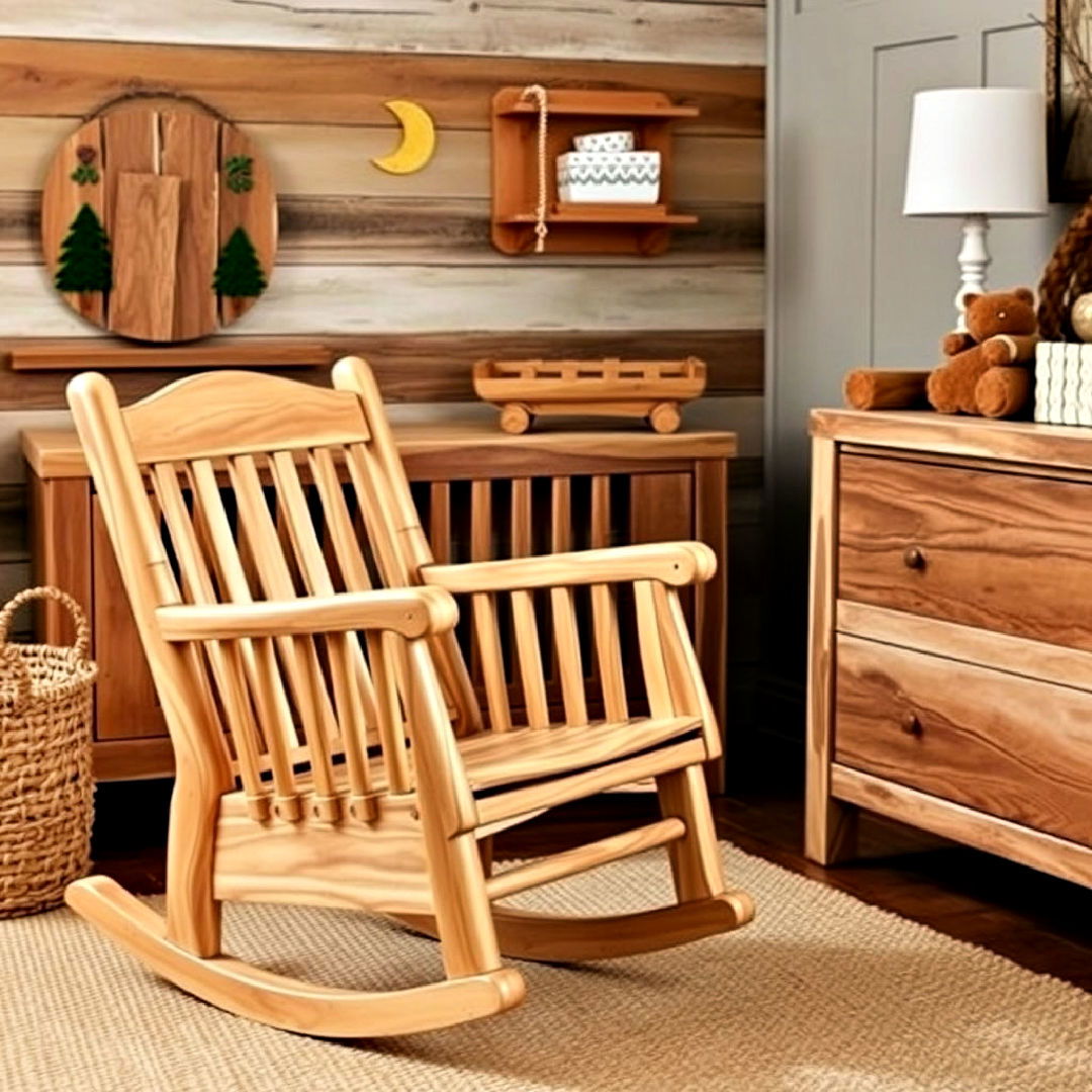 rustic wooden furniture rocking chair