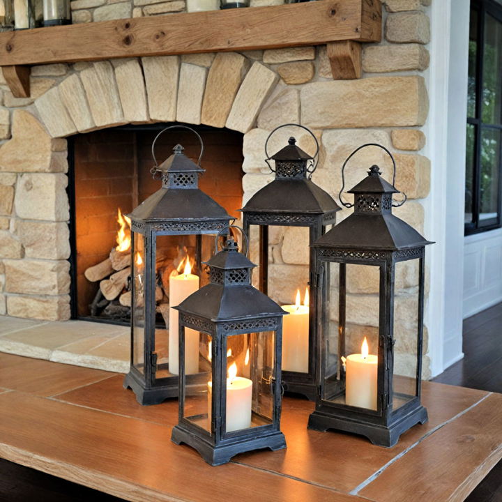 rustic yet elegant glass candle lanterns